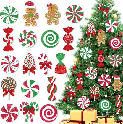 GuassLee Decoraciones colgantes grandes de Navidad para exteriores...