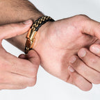 SERASAR | Pulsera de cuero genuino de primera calidad [acero] para...