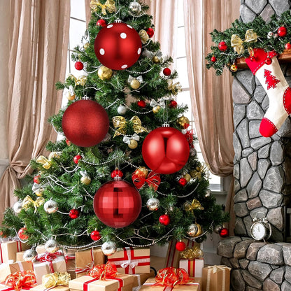Tigeen - 4 adornos de bolas de Navidad grandes de 6 pulgadas | Ador...