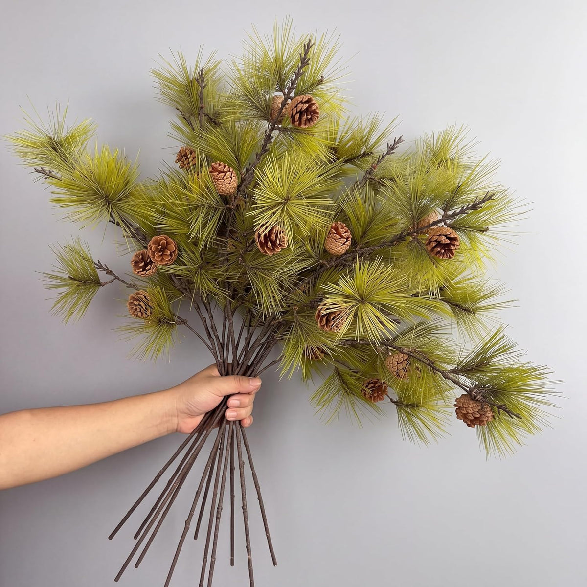 Wavwavw 6 ramas de pino artificial de Navidad de 25.5 pulgadas con...
