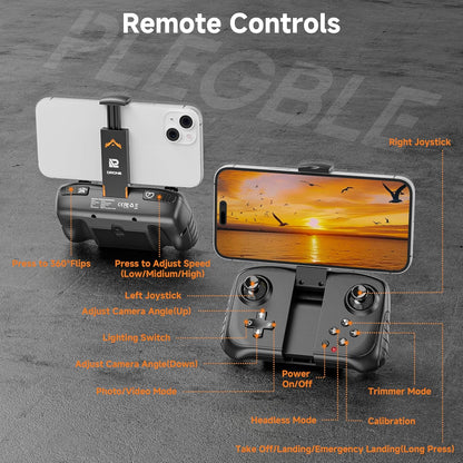 PLEGBLE Drones con cámara para adultos 4K, dron FPV para principian...