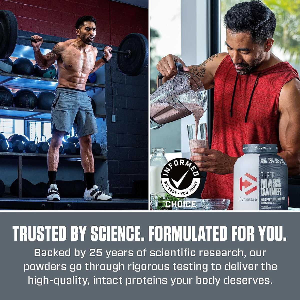 Dymatize Super Mass Gainer proteína en polvo, chocolate rico, 52 g...